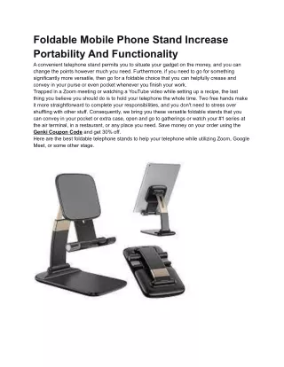 foldable mobile phone stand increase portability
