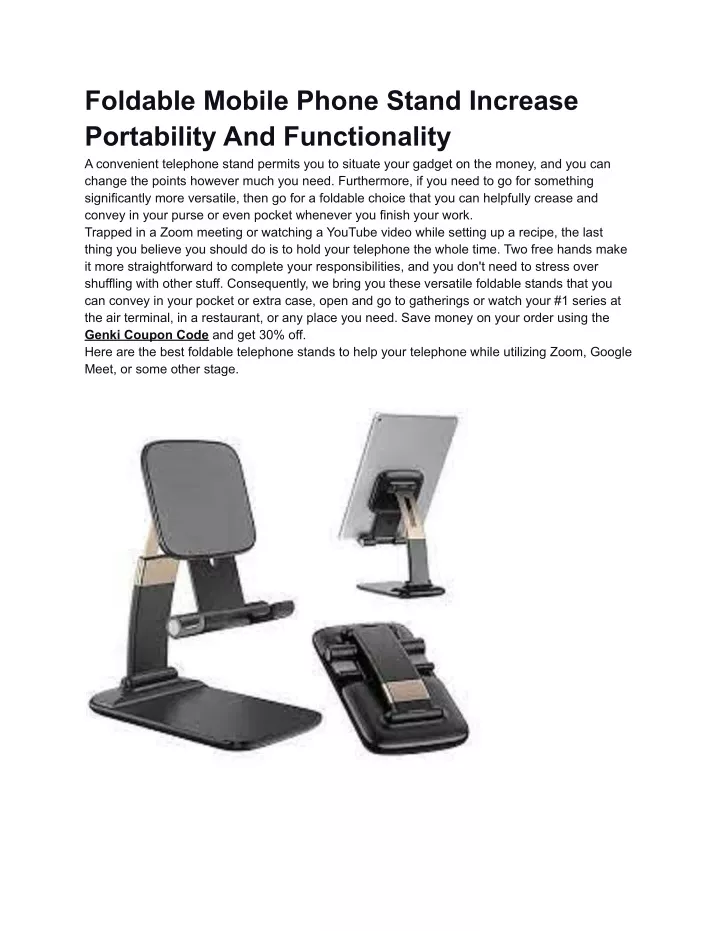 foldable mobile phone stand increase portability
