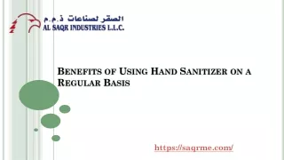 Benefits of Using Hand Sanitizer on a Regular Basis