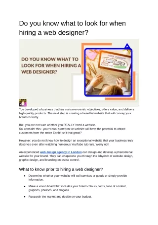 do you know what to look for when hiring