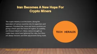 Iran Becomes A New Hope For Crypto Miners