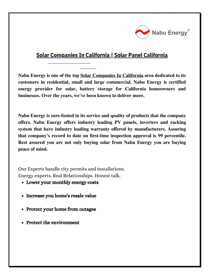 solar companies in california solar panel