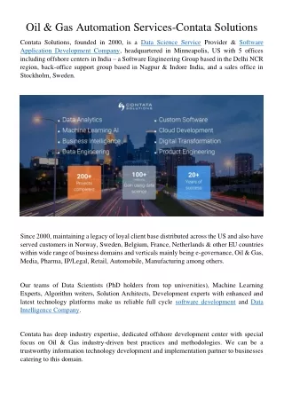 Oil Gas Automation Software-Contata Solutions
