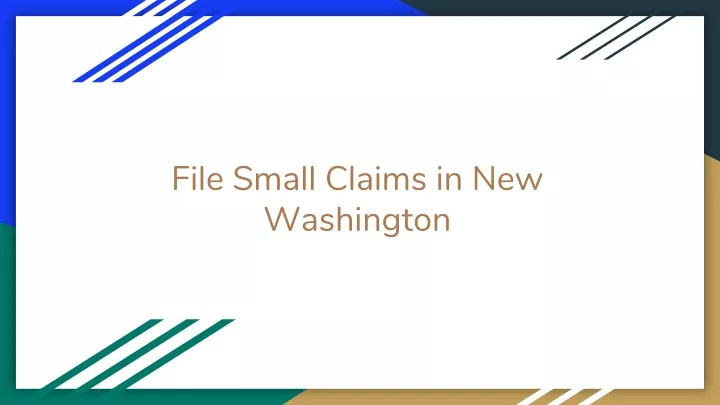 file small claims in new washington