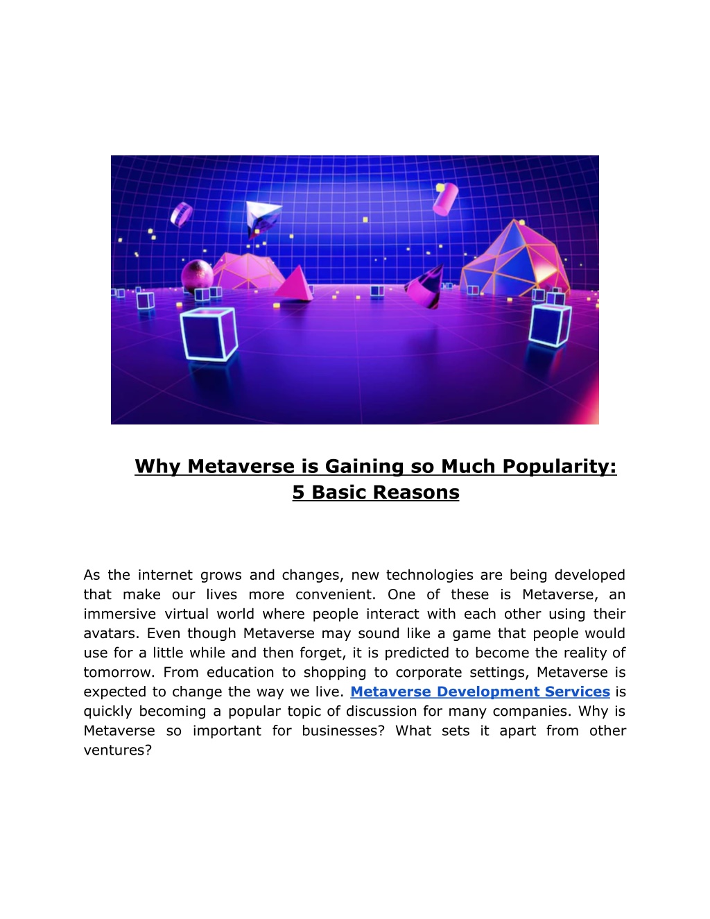 PPT - Why Metaverse is Gaining so Much Popularity: 5 Basic Reasons ...