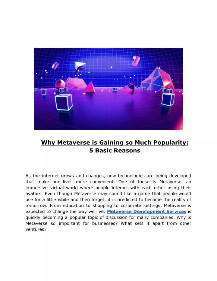 why metaverse is gaining so much popularity