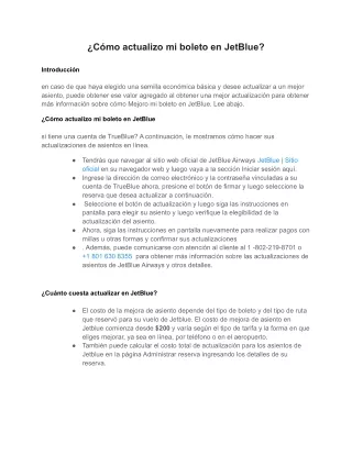 c mo actualizo mi boleto en jetblue