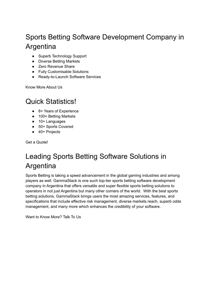 sports betting software development company