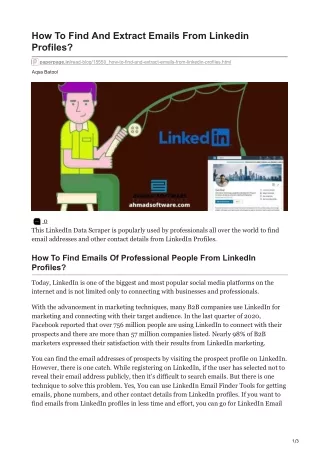 how to find and extract emails from linkedin