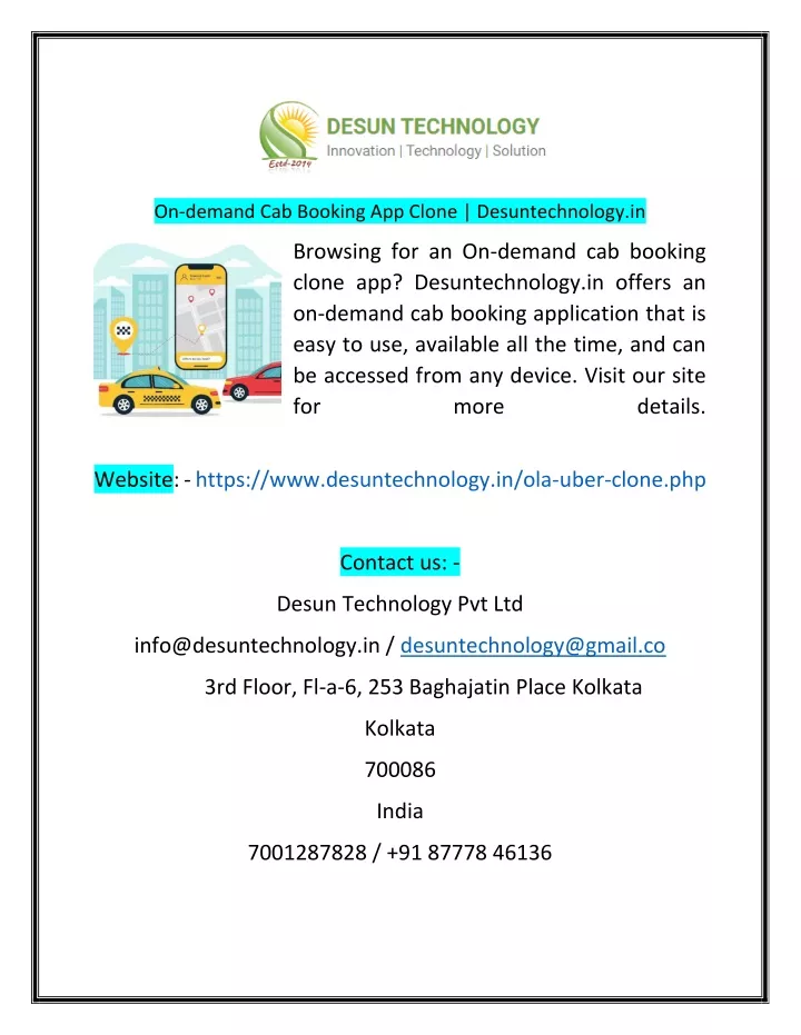 on demand cab booking app clone desuntechnology in