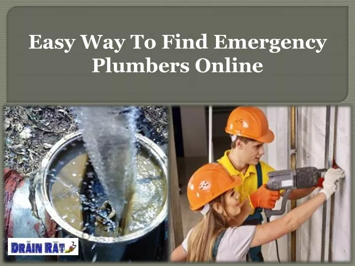 easy way to find emergency plumbers online