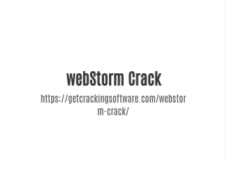 webStorm Crack
