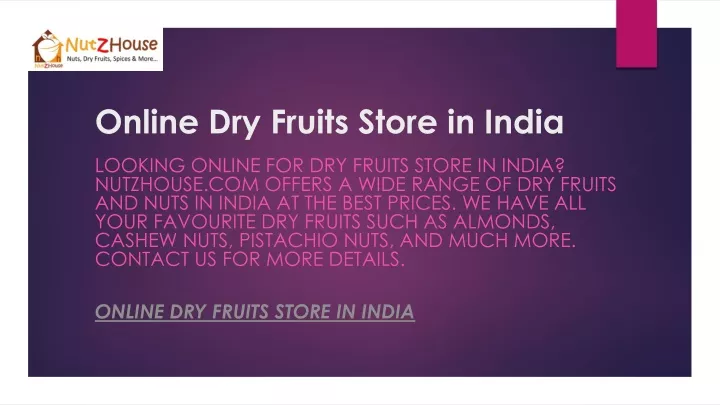 online dry fruits store in india