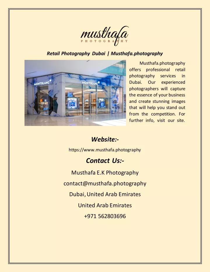 retail photography dubai musthafa photography