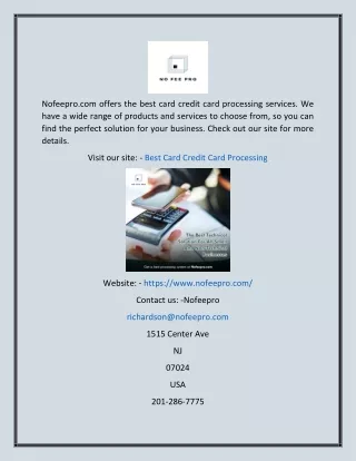 Best Card Credit Card Processing Nofeepro.com