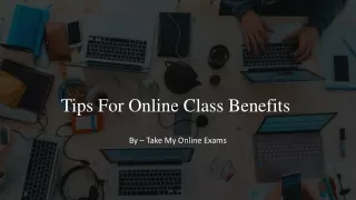 tips for online class benefits