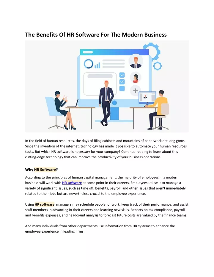 the benefits of hr software for the modern