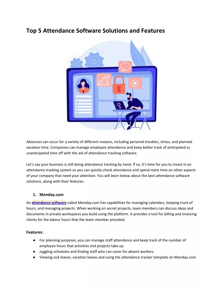 top 5 attendance software solutions and features