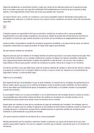 ¿Es importante sustituir las cerraduras tras una mudanza?