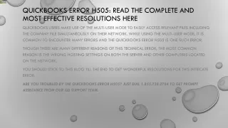 quickbooks error h505 read the complete and most effective resolutions here