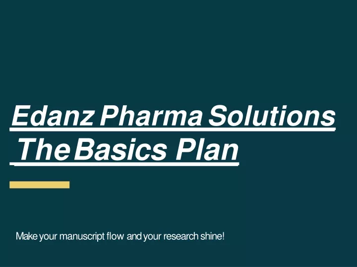 edanz pharma solutions