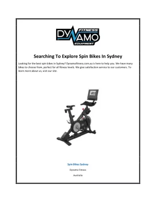 searching to explore spin bikes in sydney