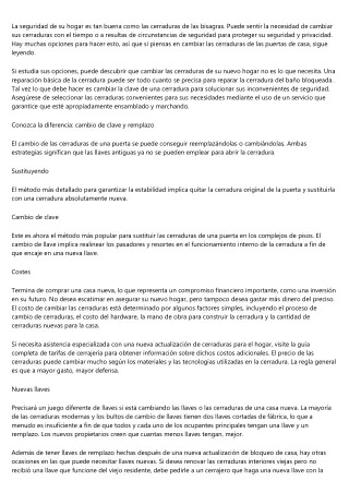 ¿Es esencial sustituir las cerraduras después de una mudanza?