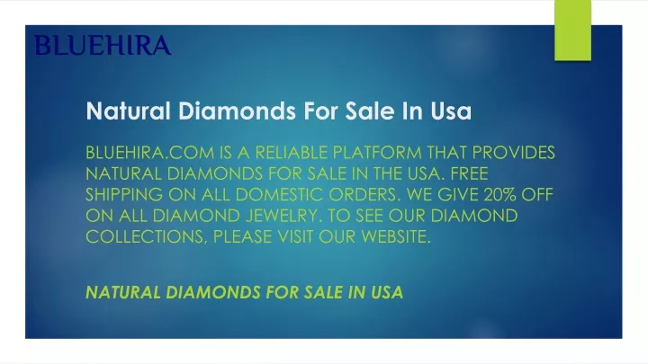 natural diamonds for sale in usa