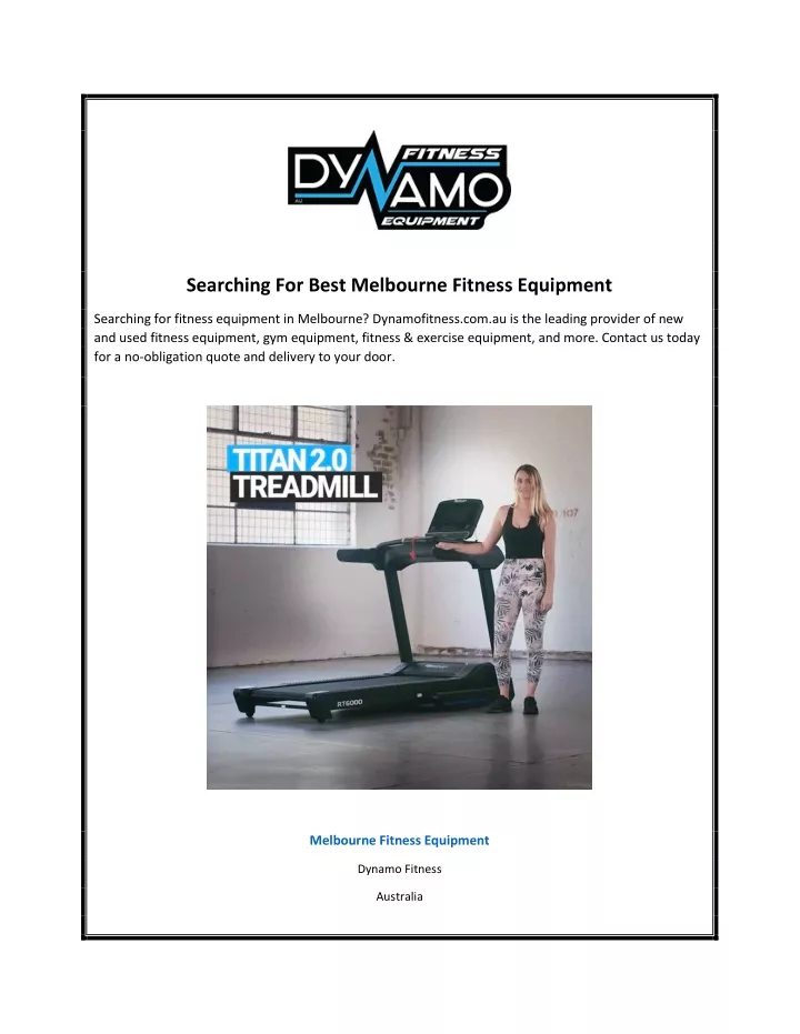 searching for best melbourne fitness equipment