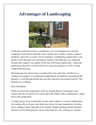 advantages of landscaping