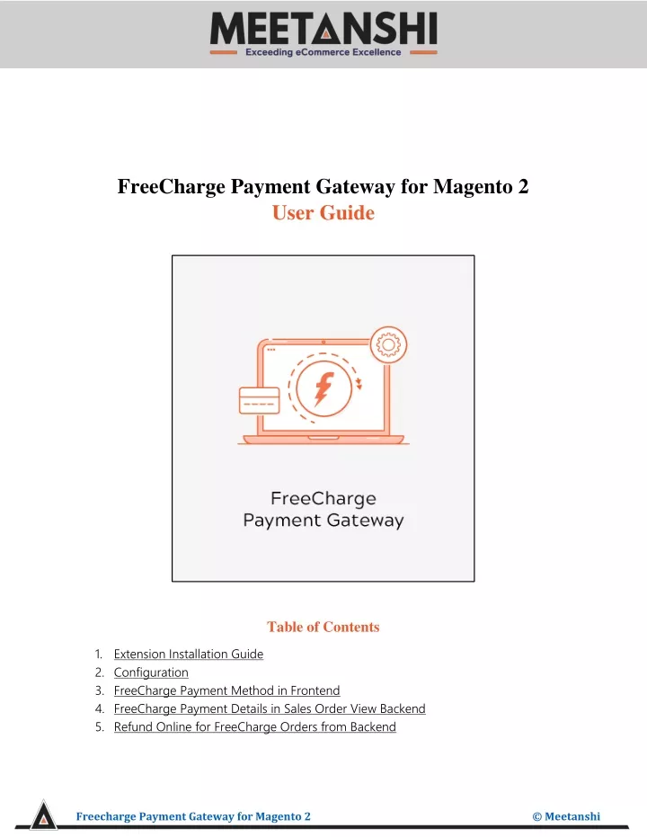 freecharge payment gateway for magento 2 user