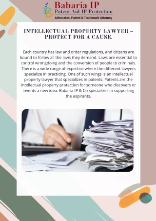 Intellectual property lawyer – Protect For A Cause.