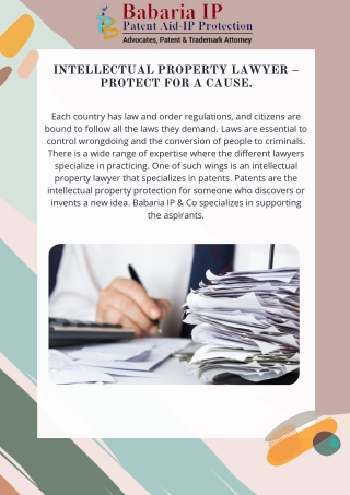 Intellectual property lawyer – Protect For A Cause.