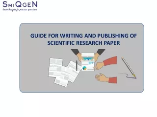 GUIDE FOR WRITING AND PUBLISHING OF SCIENTIFIC RESEARCH PAPER