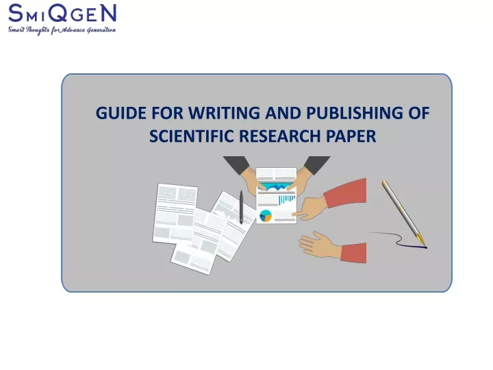 guide for writing and publishing of scientific