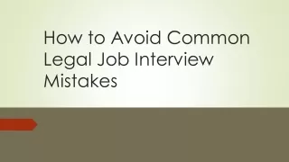 how to avoid common legal job interview mistakes