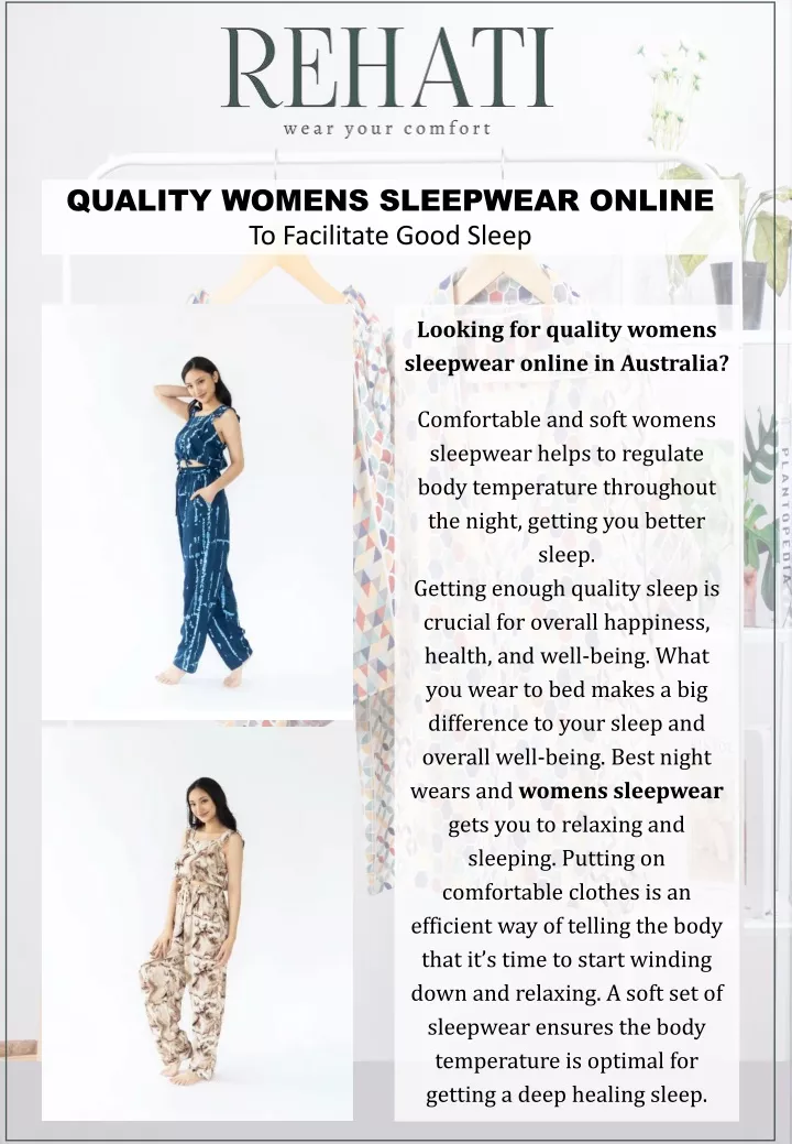 quality womens sleepwear online to facilitate