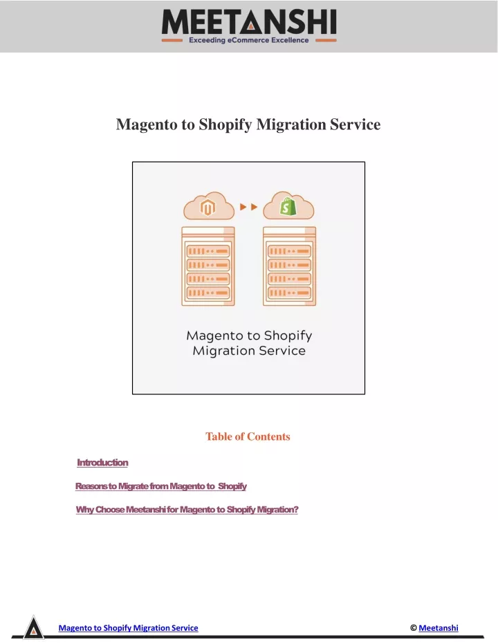 magento to shopify migration service