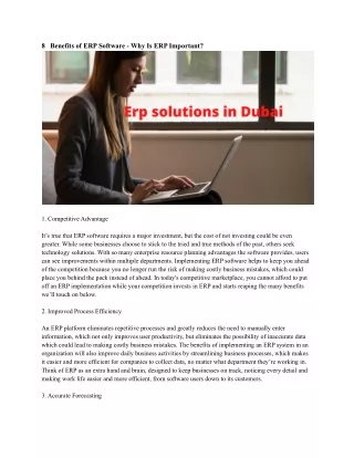 8 benefits of erp software why is erp important