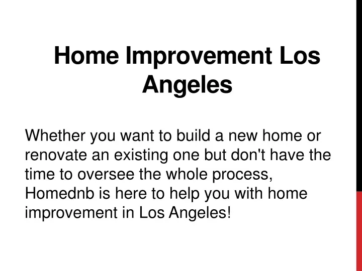 home improvement los angeles