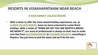 Resorts in visakhapatnam near beach