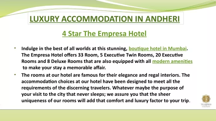 luxury accommodation in andheri