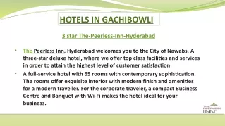 Hotels in gachibowli