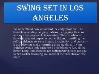 swing set in Los Angeles