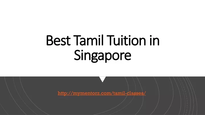 best tamil tuition in singapore