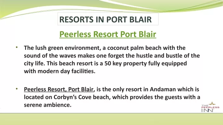 resorts in port blair