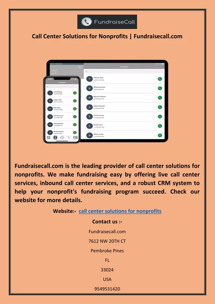 call center solutions for nonprofits