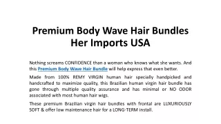Premium Body Wave Hair Bundles - Her Imports USA