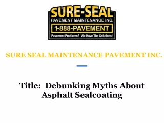 sure seal maintenance pavement inc