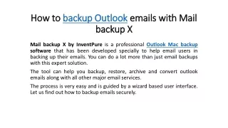 Mail Backup X Outlook Email Backup